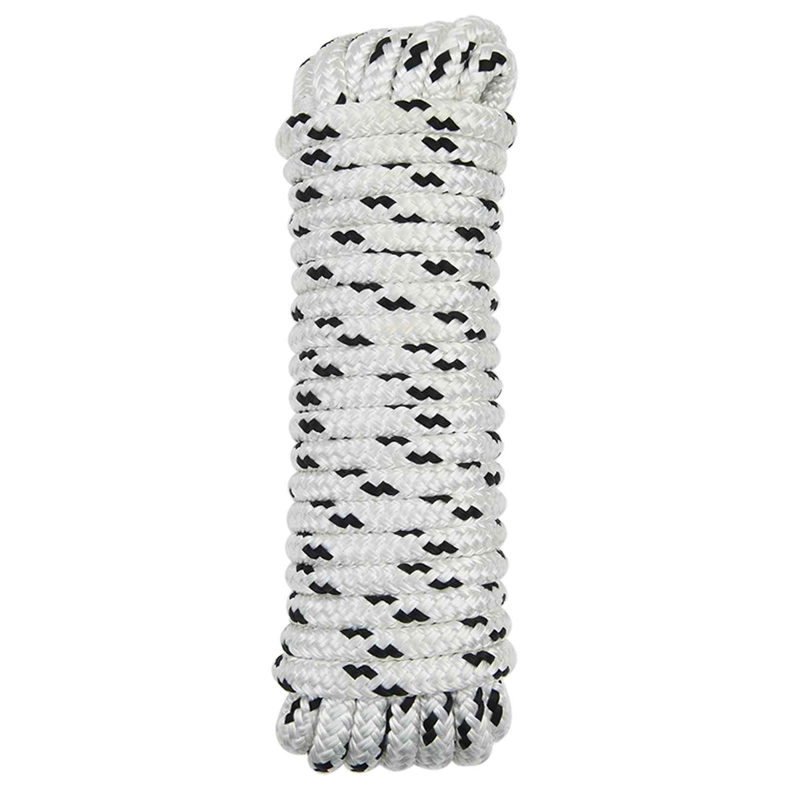 Båtsnöre 9 m 1.2 Vit och svart Polyester