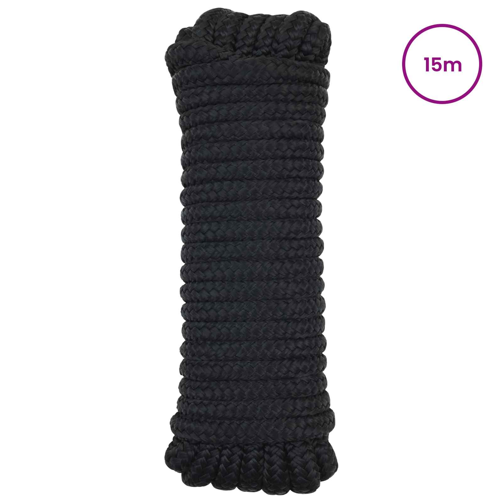 Båtsnöre 15 m 1.2 Svart Polyester