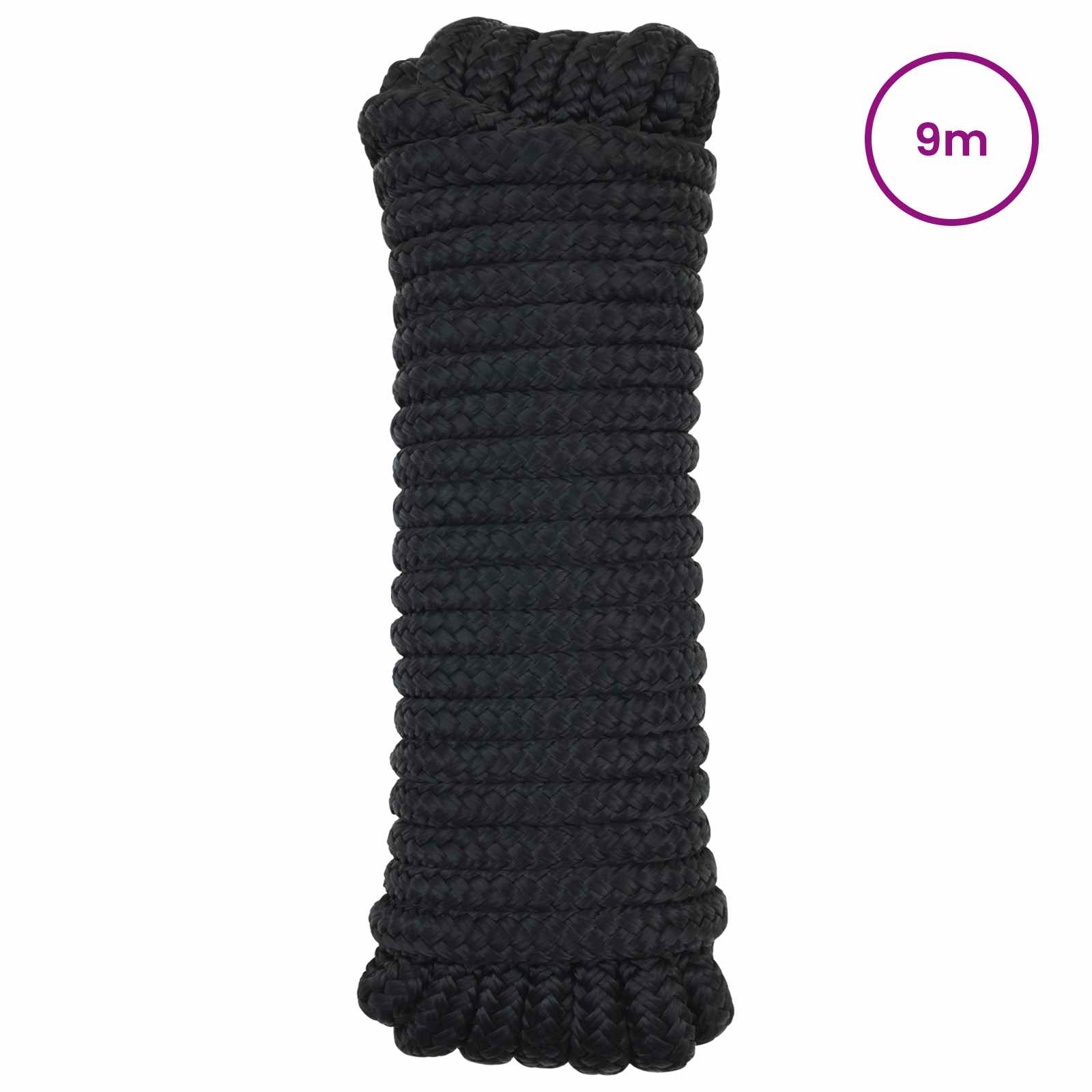 Båtsnöre 9 m 1.6 Svart Polyester