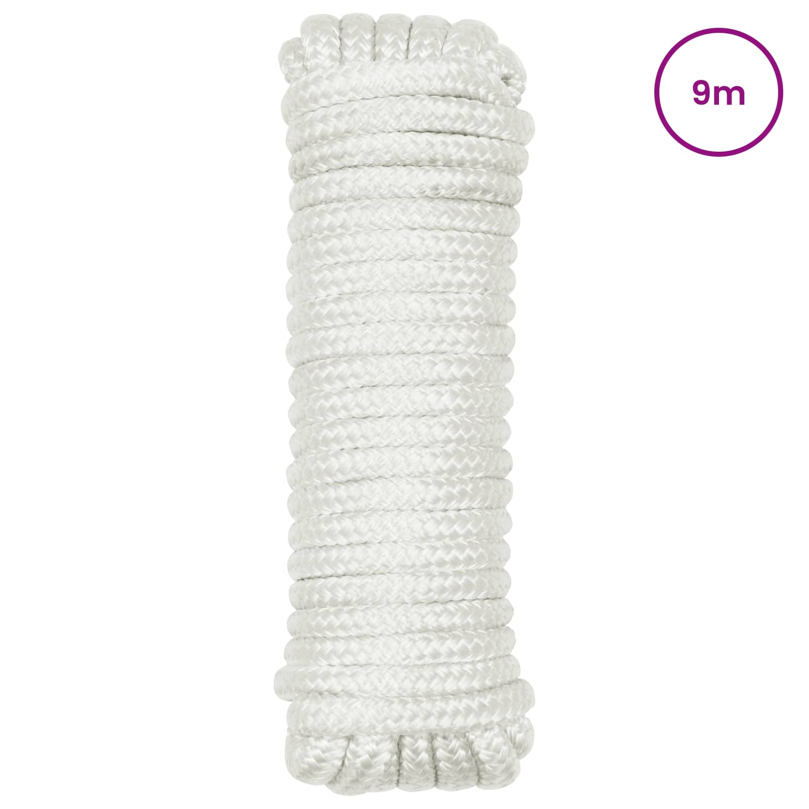 Båtsnöre 9 m 1.6 Vit Polyester