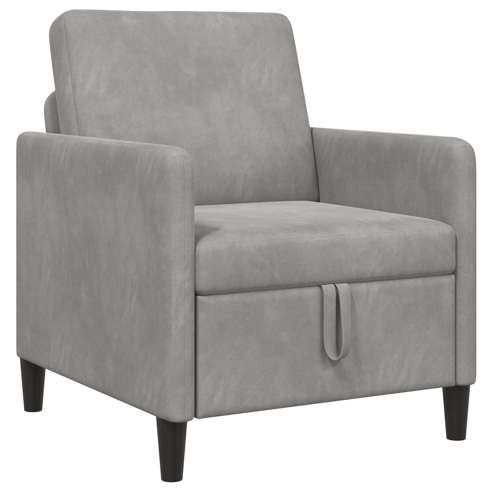 Soffa med förvaring Ljusgrå 72 x 78 x 87 cm Polyester