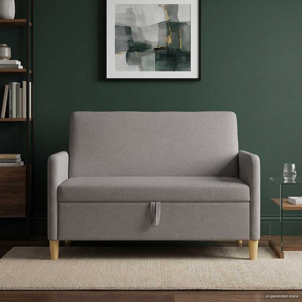 Soffa med förvaring Taupe 122 x 78 x 87 cm Polyester