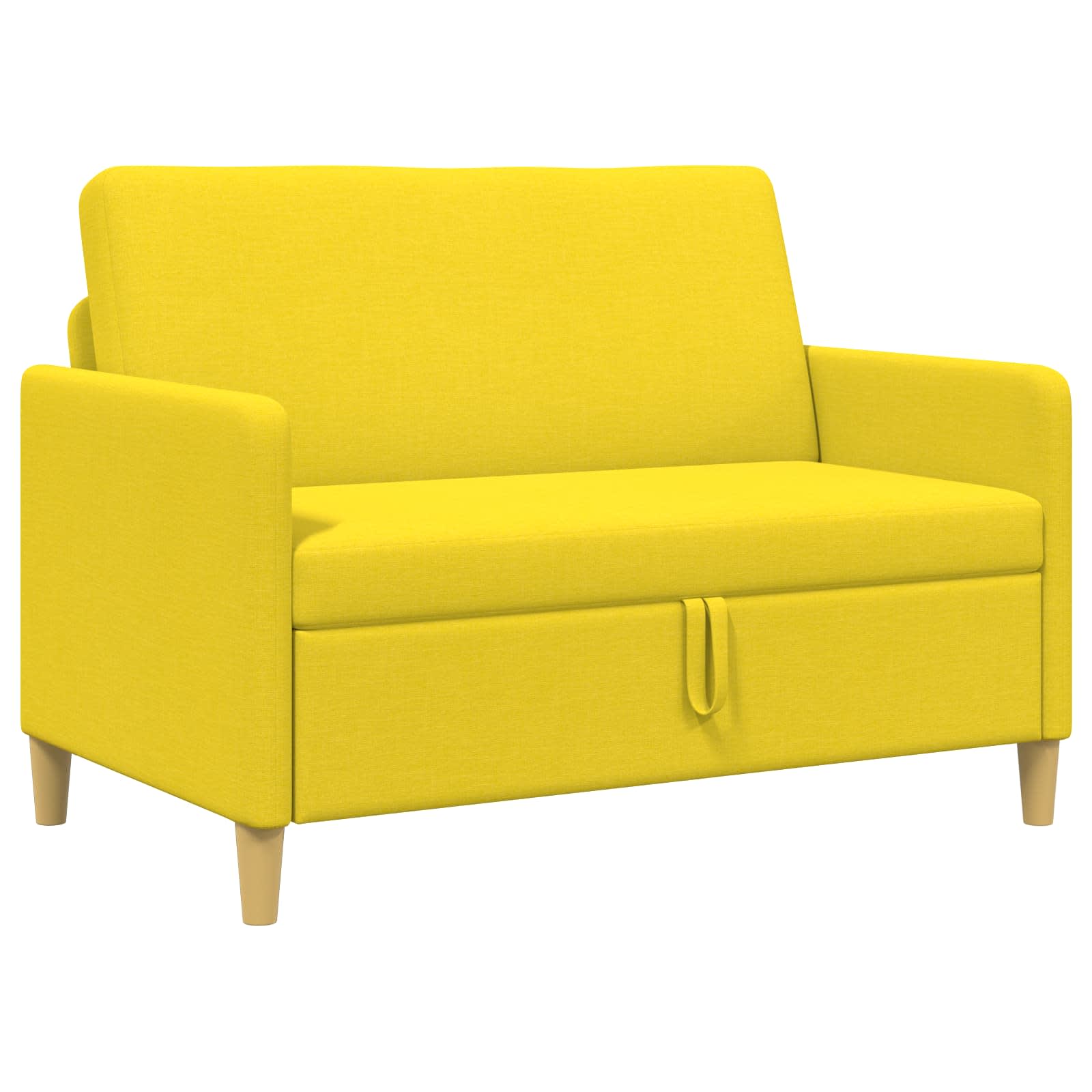 Soffa med förvaring Ljusgul 122 x 78 x 87 cm Polyester