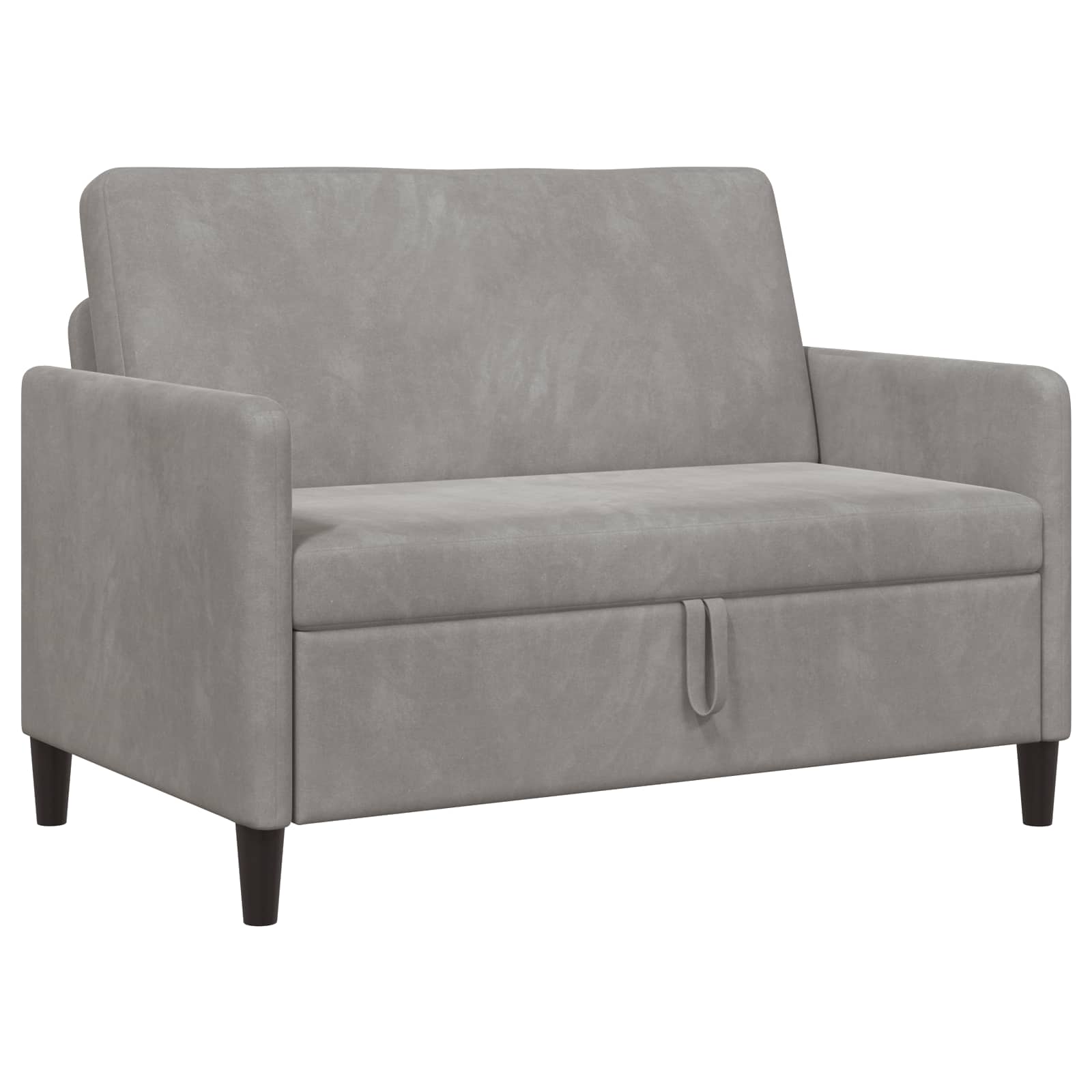 Soffa med förvaring Ljusgrå 122 x 78 x 87 cm Polyester