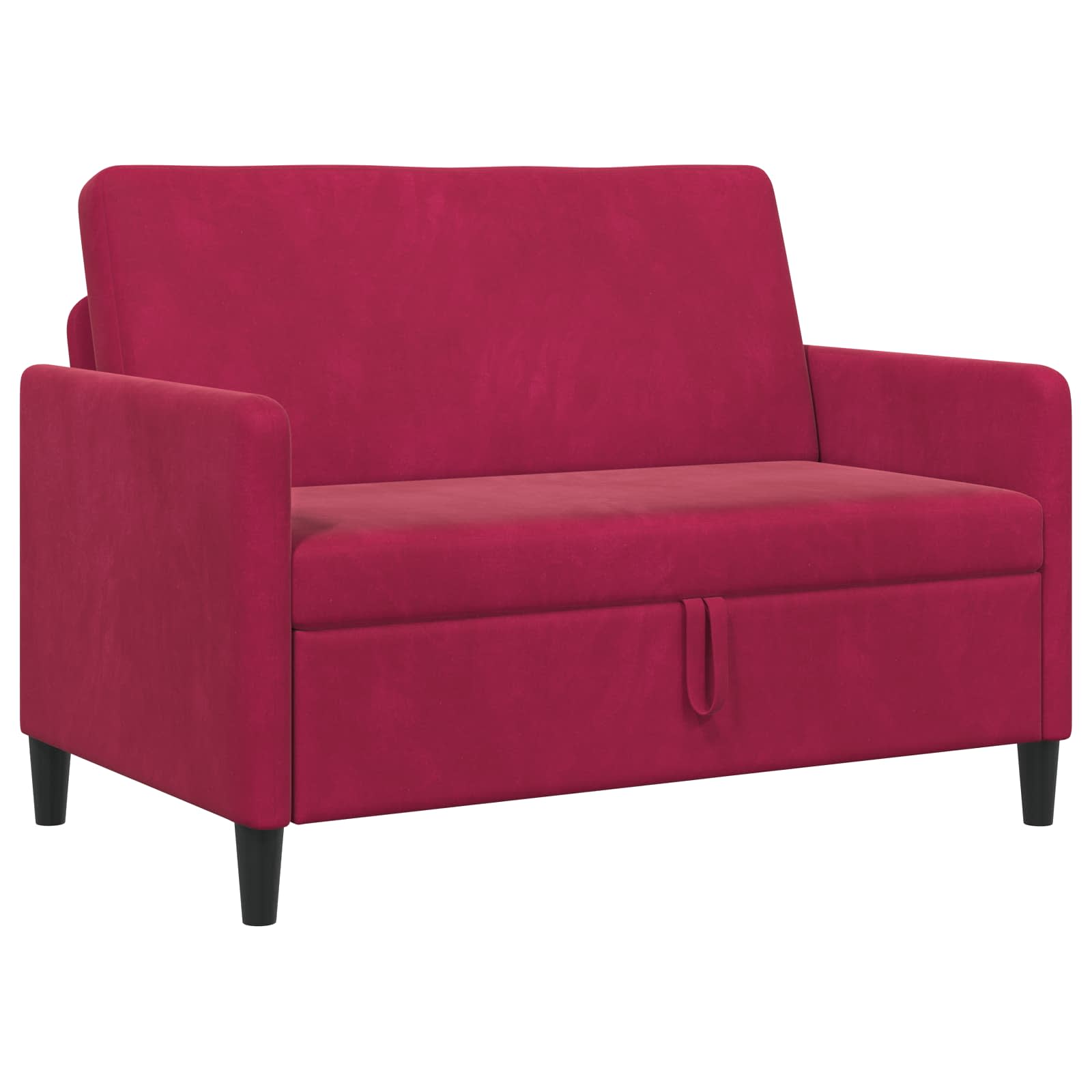 Soffa med förvaring Vinröd 122 x 78 x 87 cm Polyester