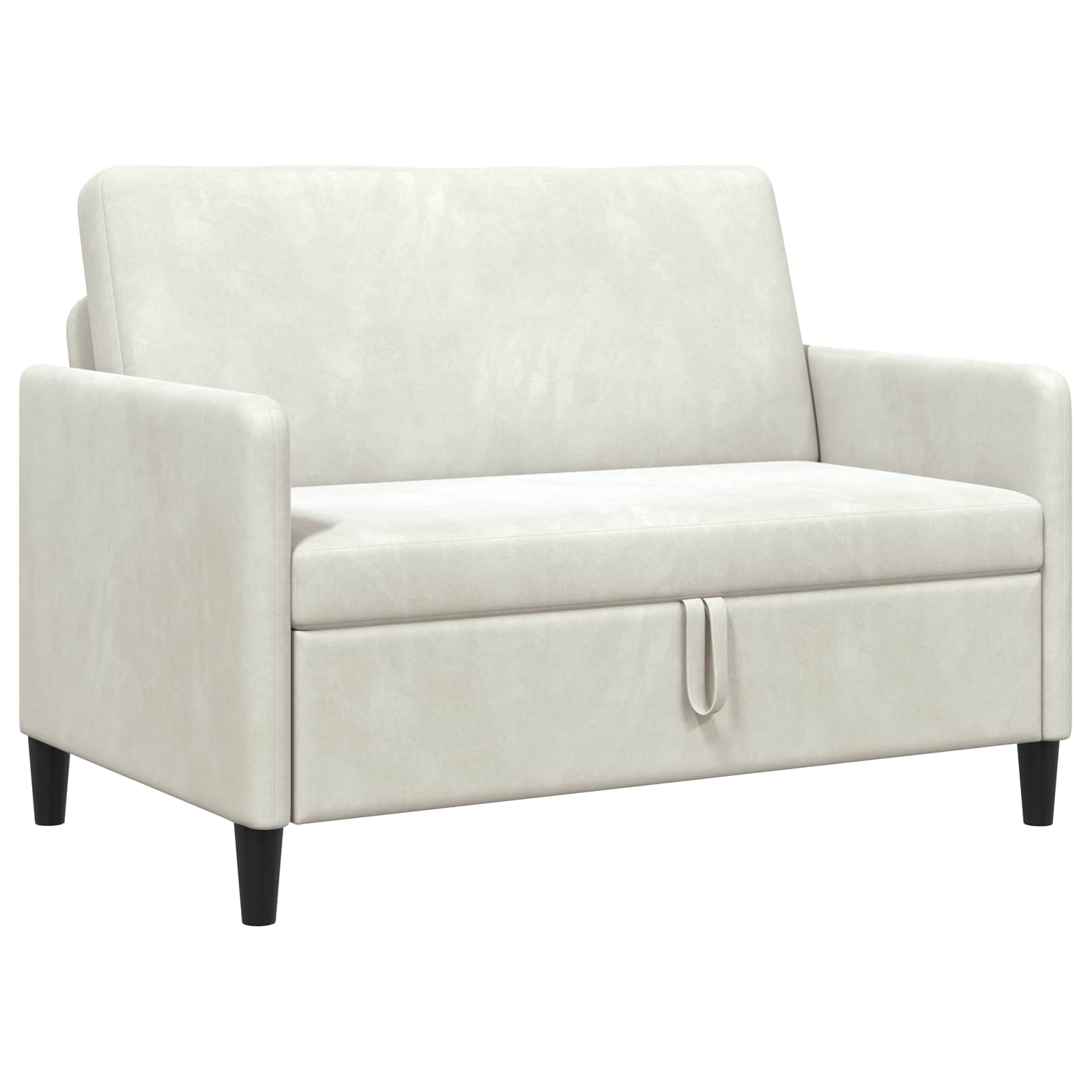 Soffa med förvaring Gräddvit 122 x 78 x 87 cm Polyester