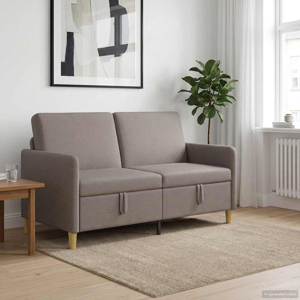 Soffa med förvaring Taupe 152 x 78 x 87 cm Polyester