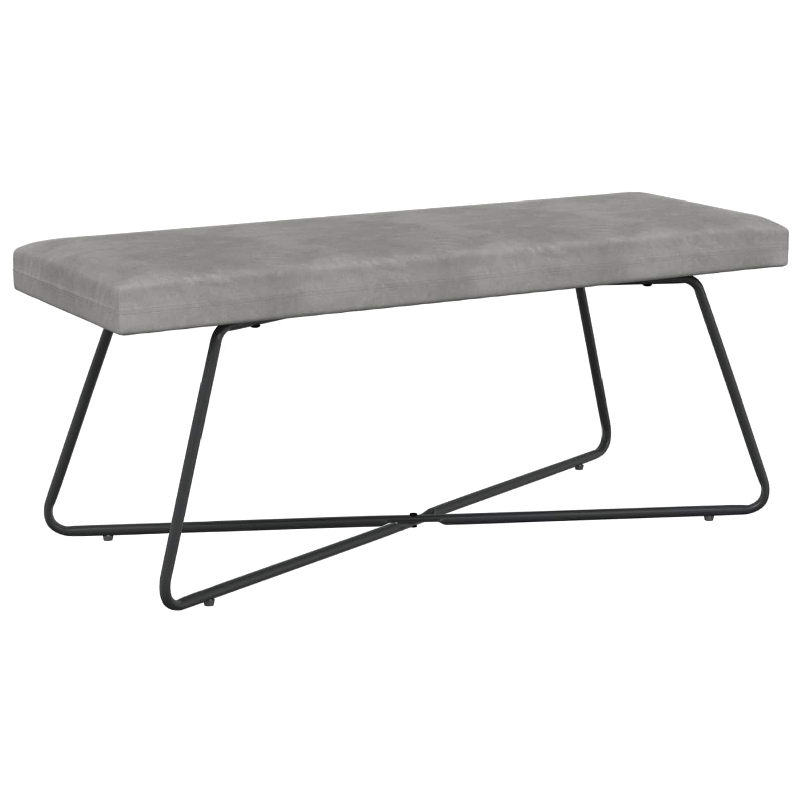 bänk Ljusgrå 110 x 40 x 45 cm Sammet