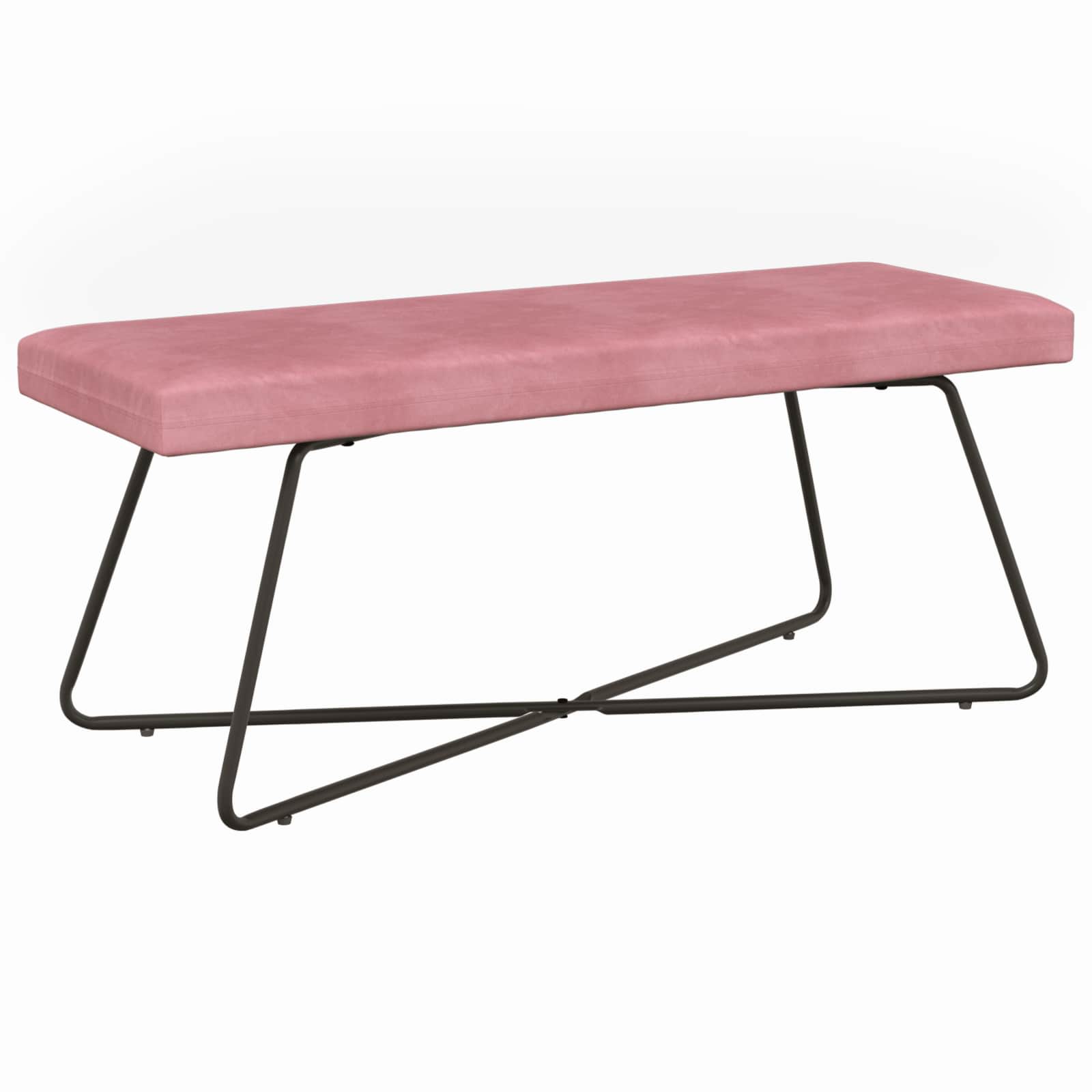 bänk Rosa 110 x 40 x 45 cm Sammet
