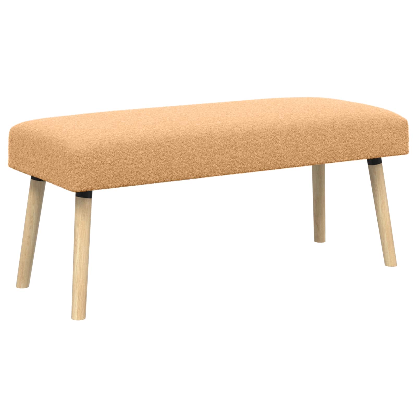 bänk Enfärgad Beige 110 x 40 x 46 cm Bouclé