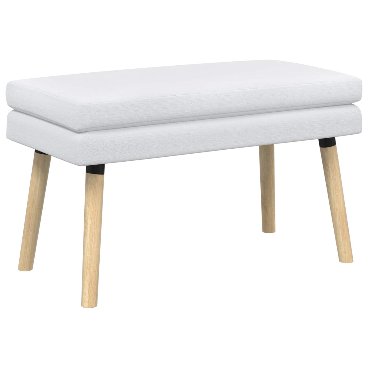 Dubbel-lager bänk Vit 80 x 40 x 47 cm Tyg