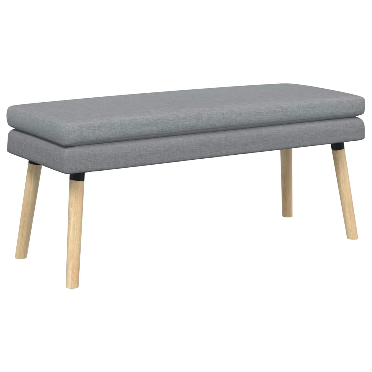Dubbel-lager bänk Ljusgrå 110 x 40 x 47 cm Tyg