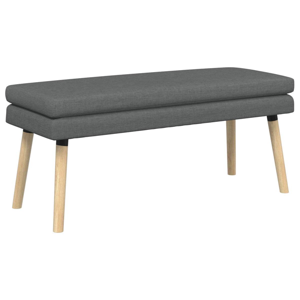 Dubbel-lager bänk Mörkgrå 110 x 40 x 47 cm Tyg