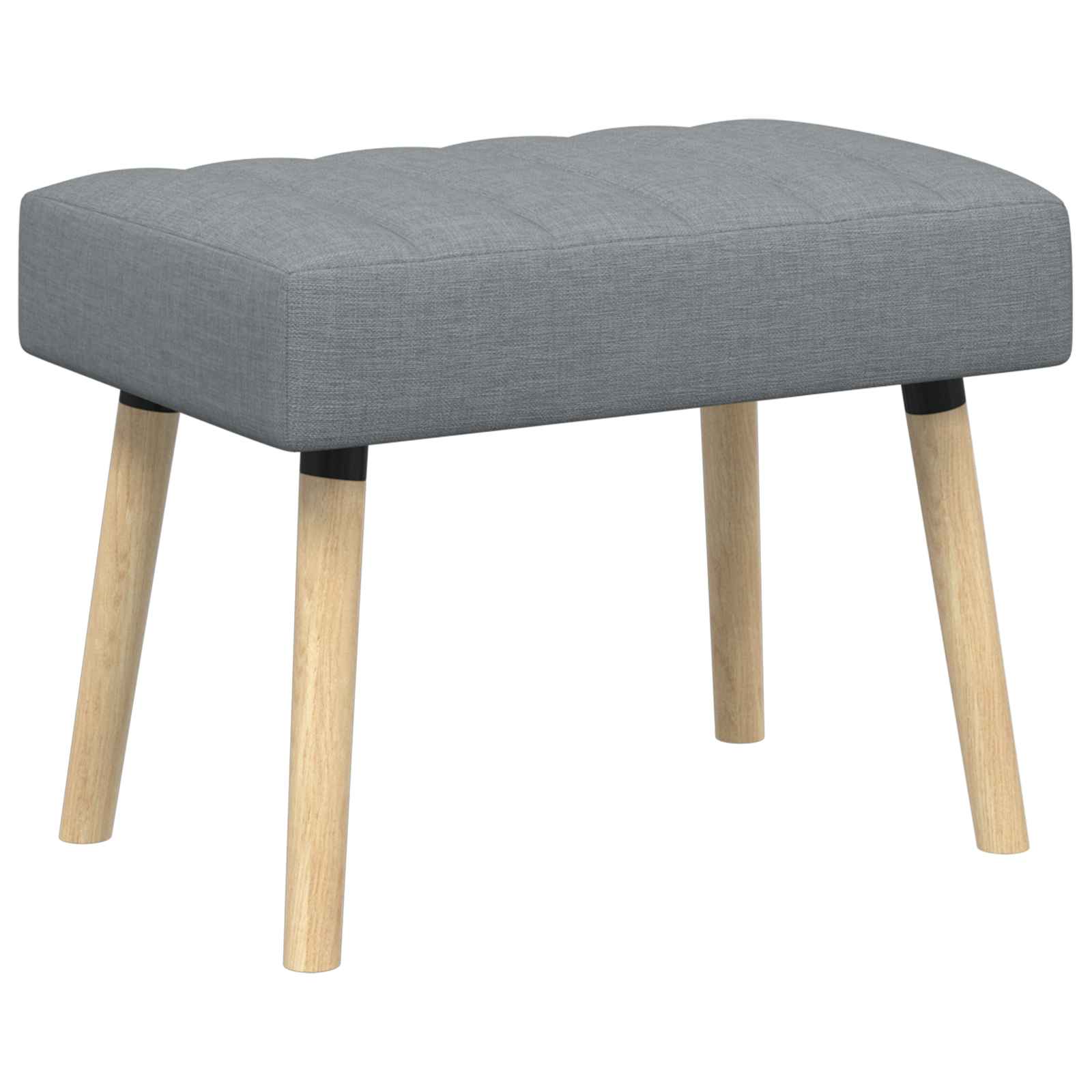 Kanalstoppad Bänk Ljusgrå 60 x 40 x 45 cm Tyg