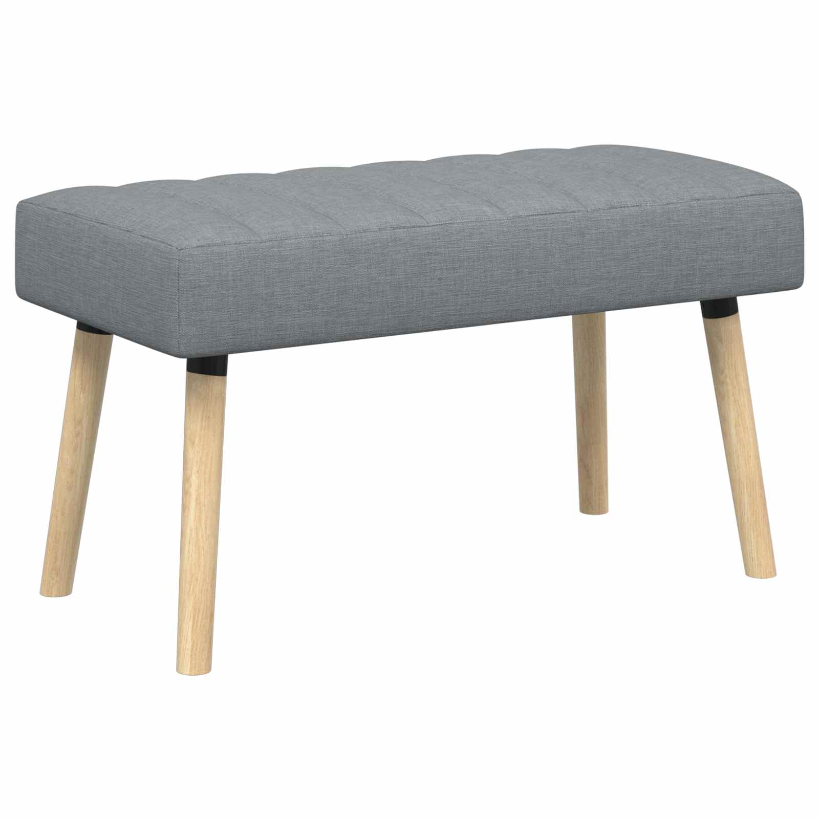 Kanalstoppad Bänk Ljusgrå 80 x 40 x 46 cm Tyg