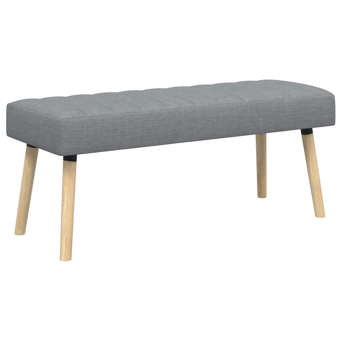 Kanalstoppad Bänk Ljusgrå 110 x 40 x 46 cm Tyg