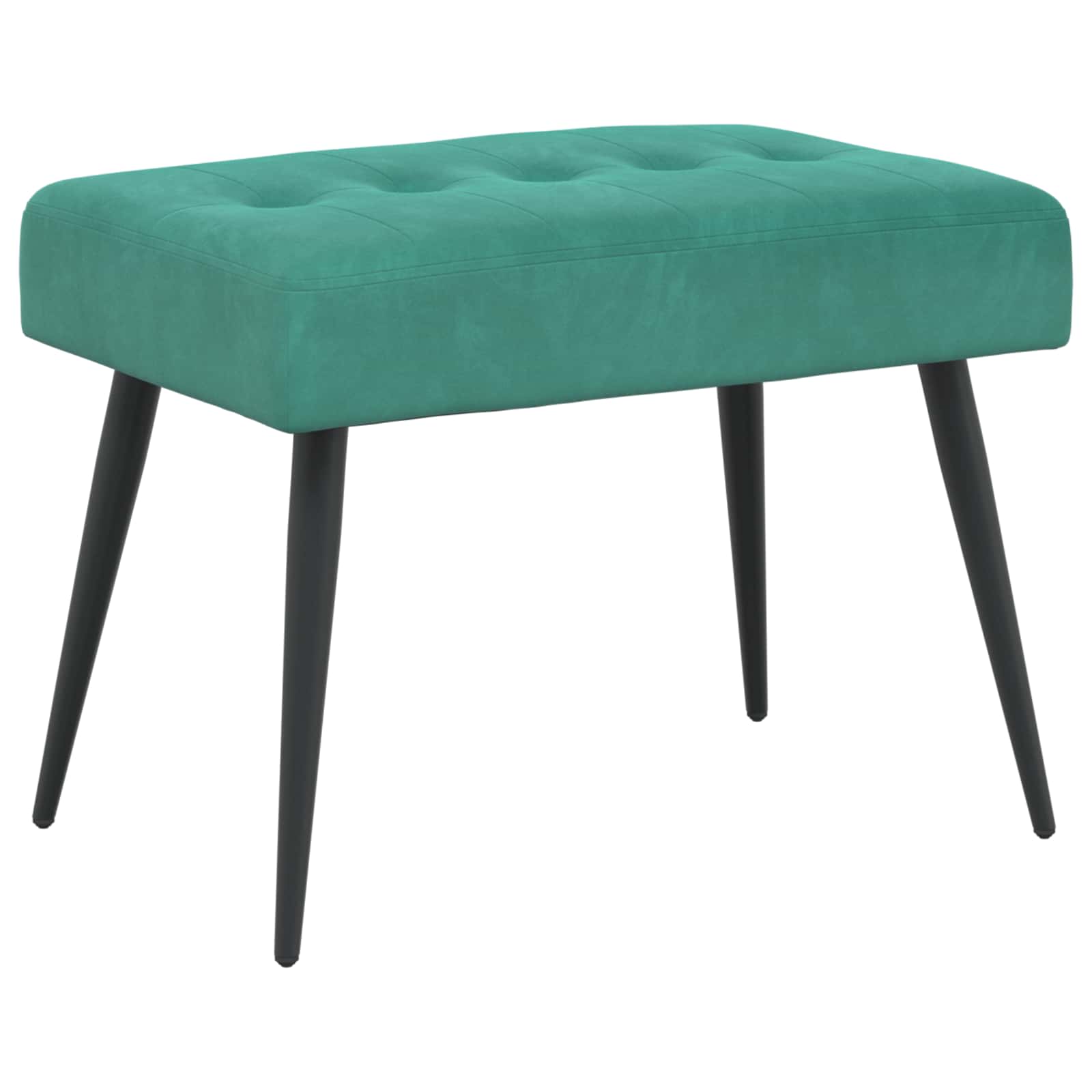 Bänk med knappar Turkos 60 x 40 x 45 cm Sammet