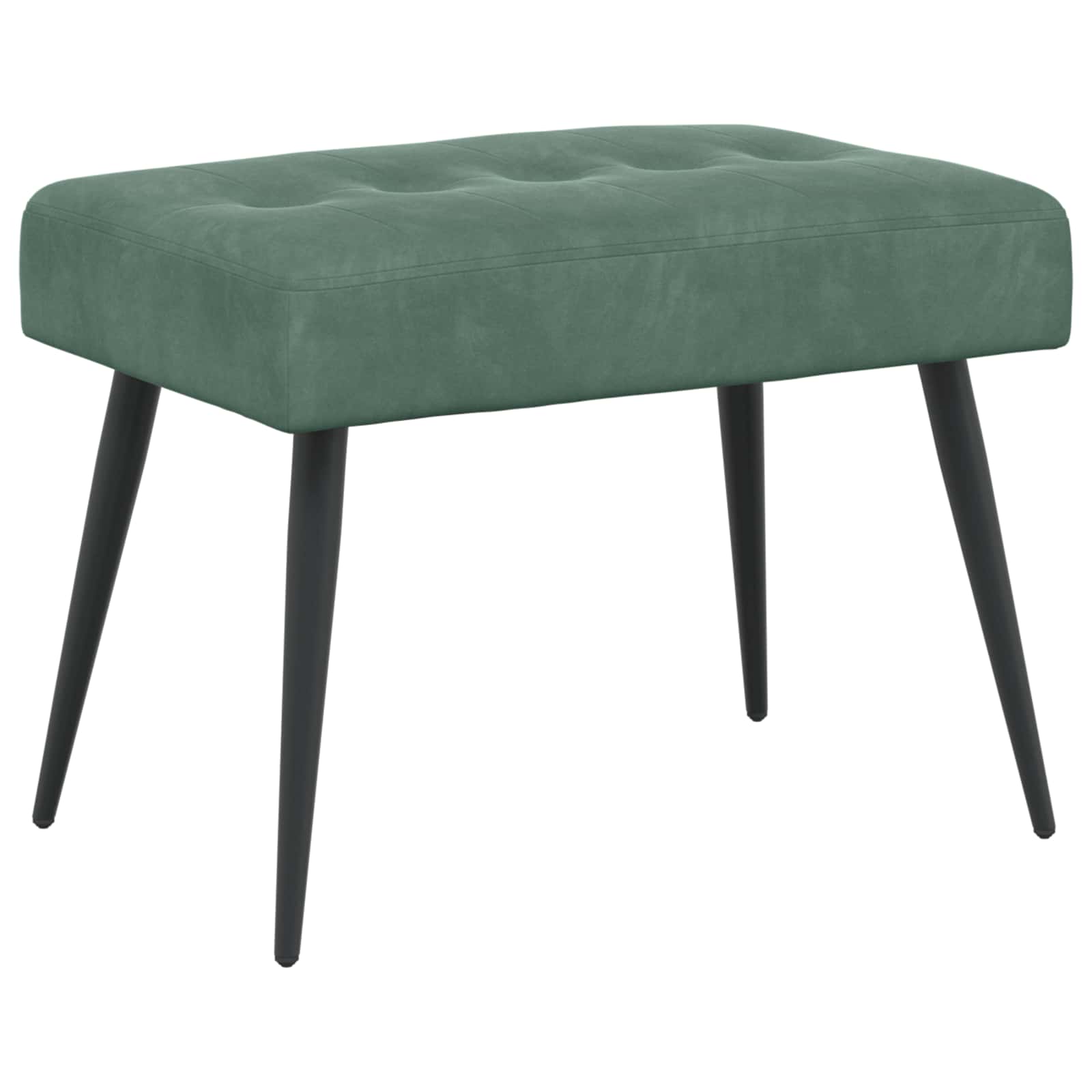 Bänk med knappar Havgrön 60 x 40 x 45 cm Sammet