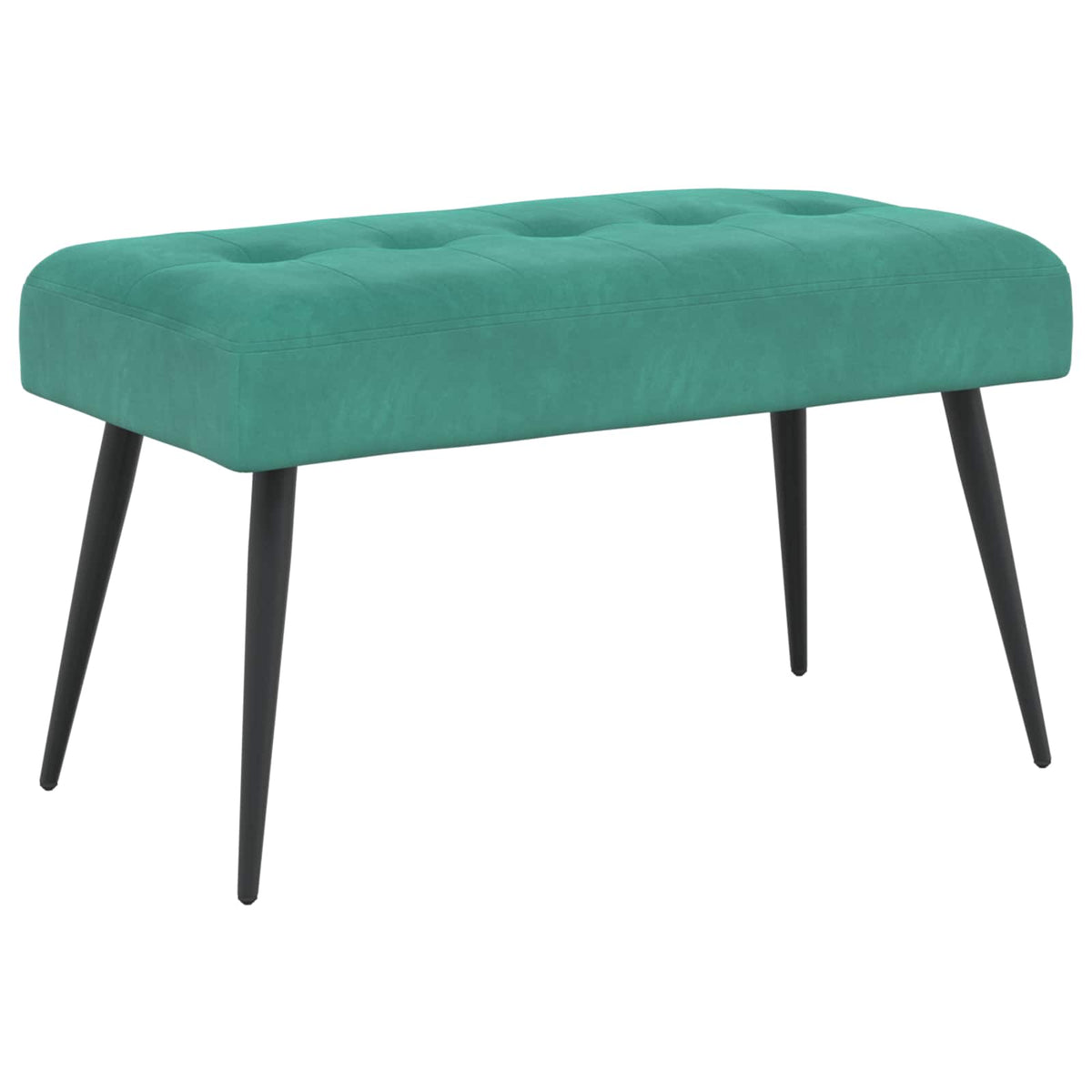 Bänk med knappar Turkos 80 x 40 x 46 cm Sammet