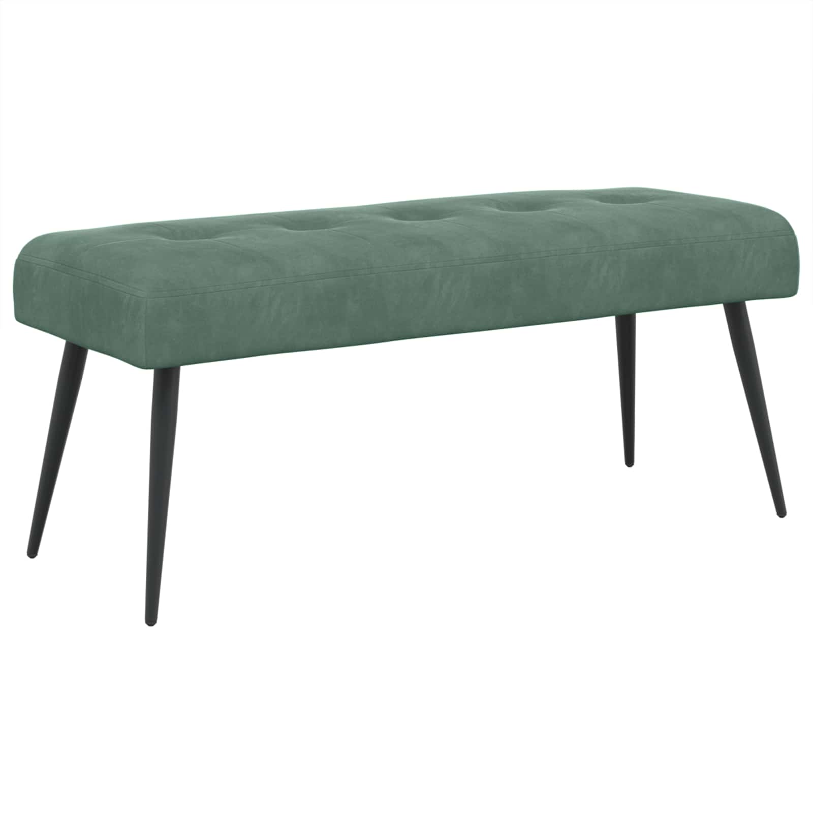 Bänk med knappar Havgrön 110 x 40 x 46 cm Sammet