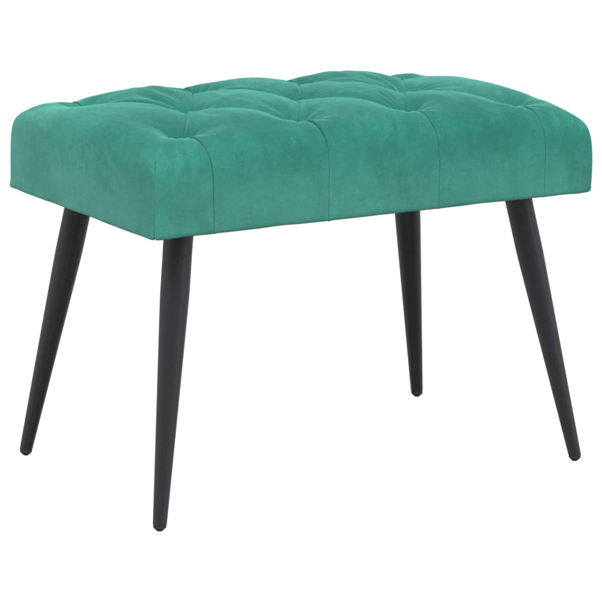 Bänk med knappar Turkos 60 x 40 x 45 cm Sammet