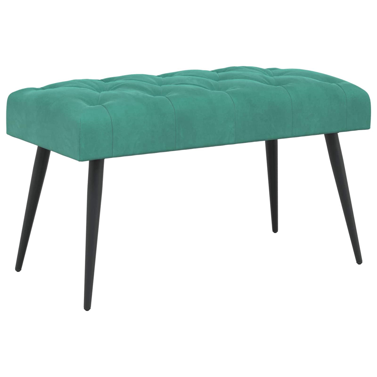Bänk med knappar Turkos 80 x 40 x 46 cm Sammet