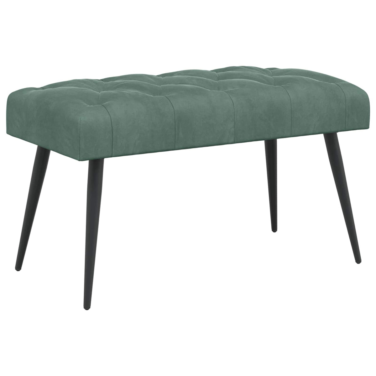 Bänk med knappar Havgrön 80 x 40 x 46 cm Sammet