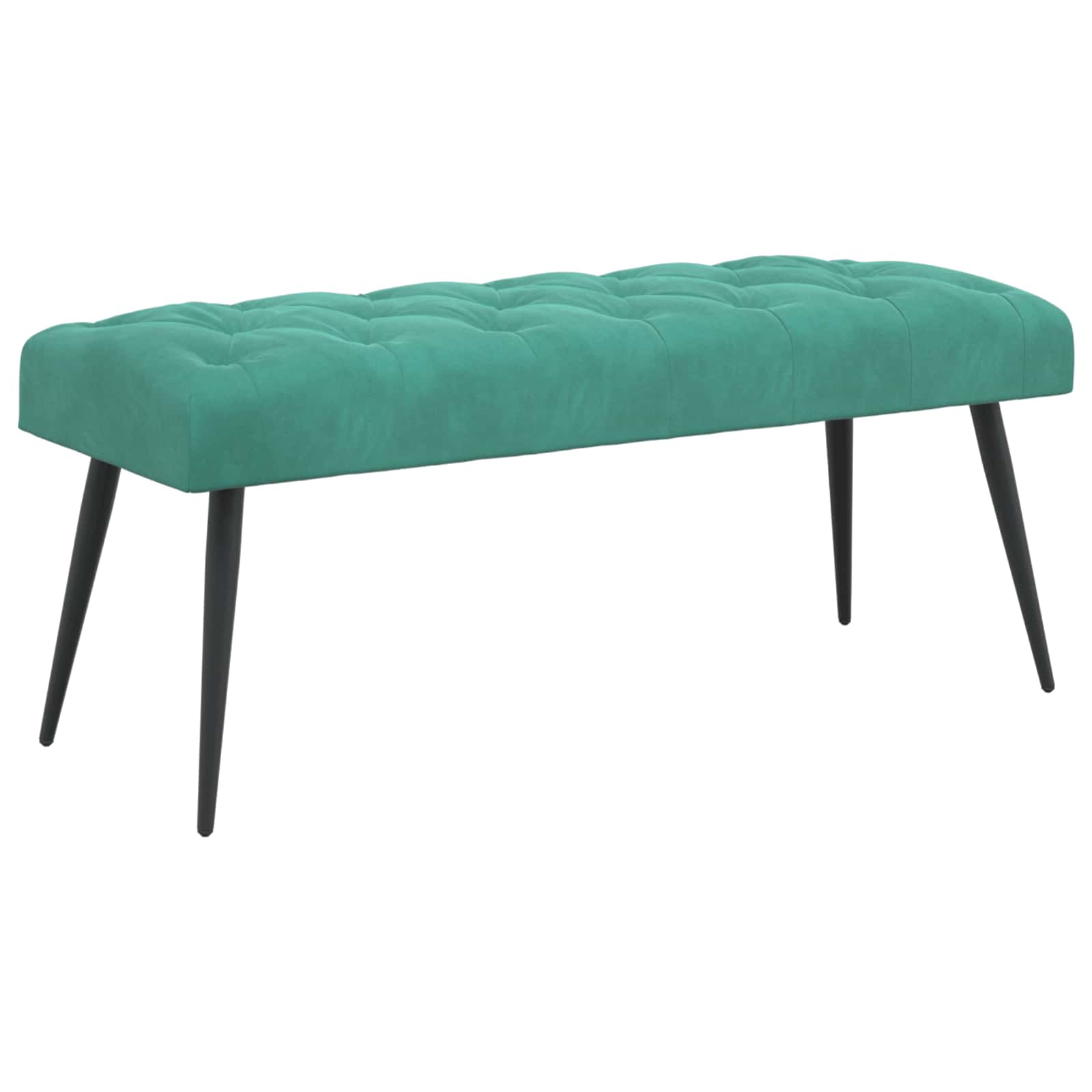 Bänk med knappar Turkos 110 x 40 x 46 cm Sammet