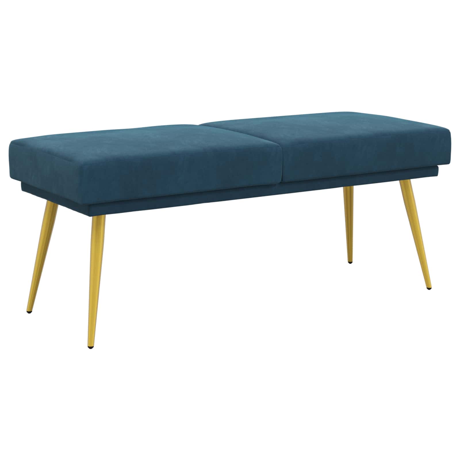 Dubbel-lager bänk Blå 120 x 45 x 46 cm Sammet