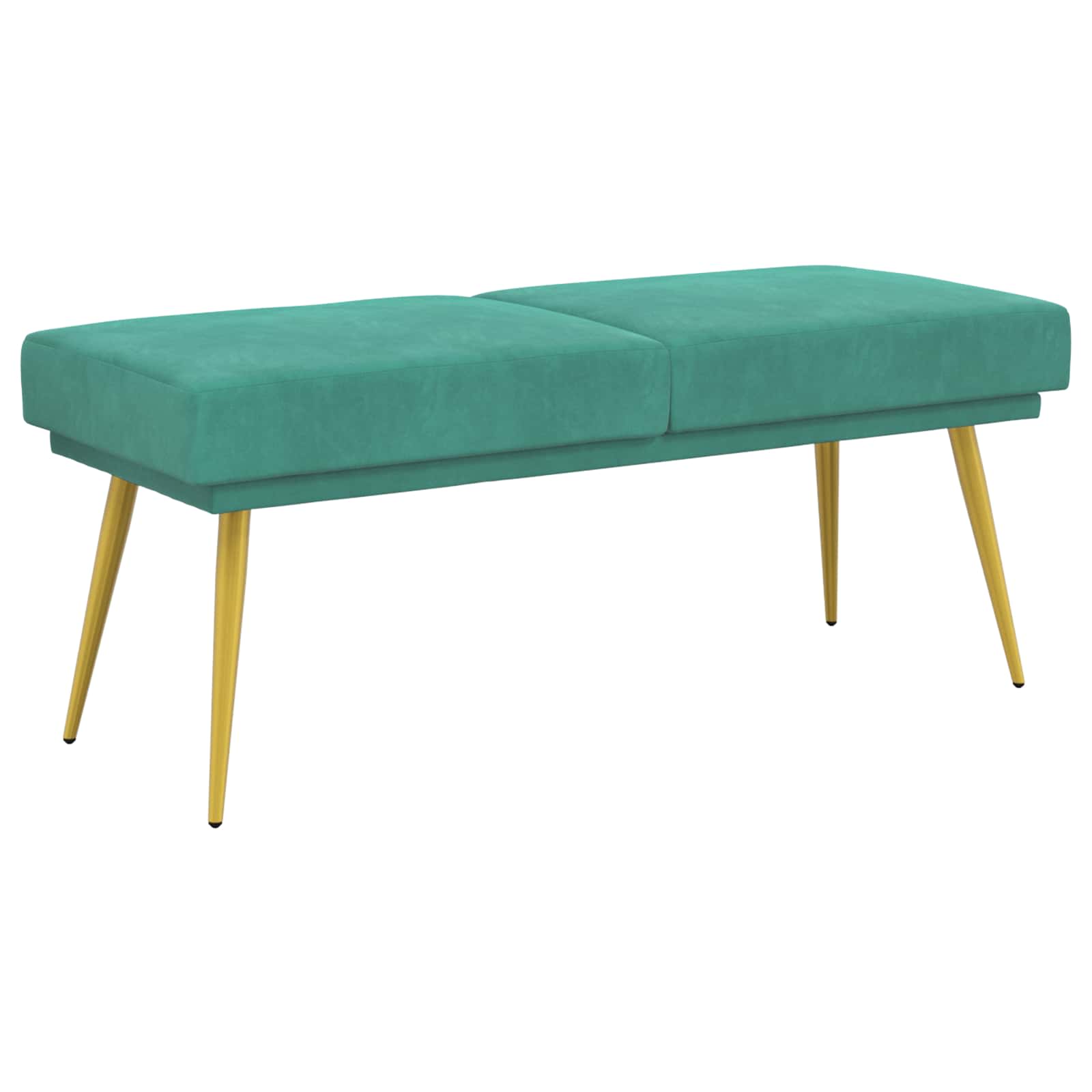 Dubbel-lager bänk Turkos 120 x 45 x 46 cm Sammet