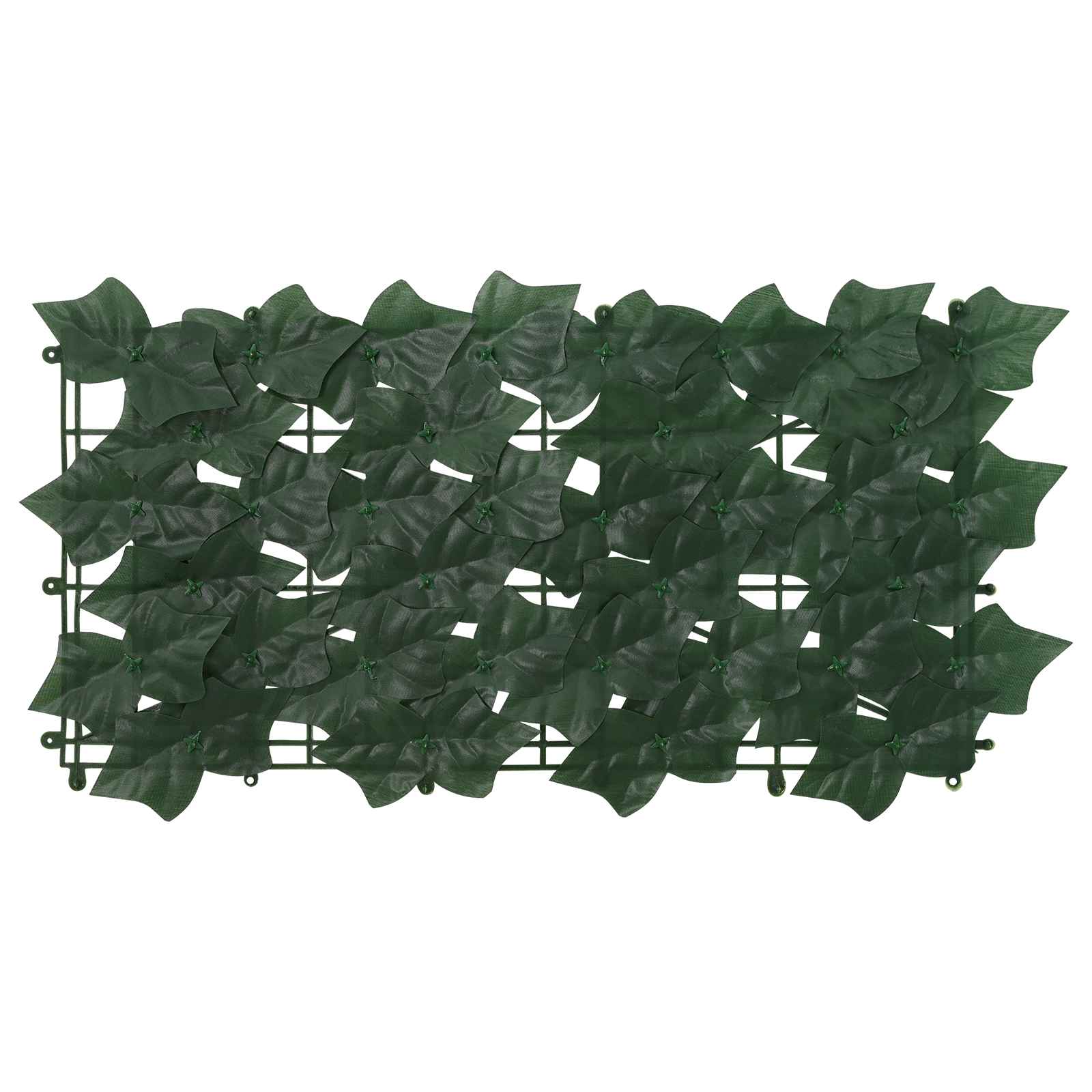 Balkongskärm med löv Mörkgrön 400 x 150 cm Polyeten och tyg