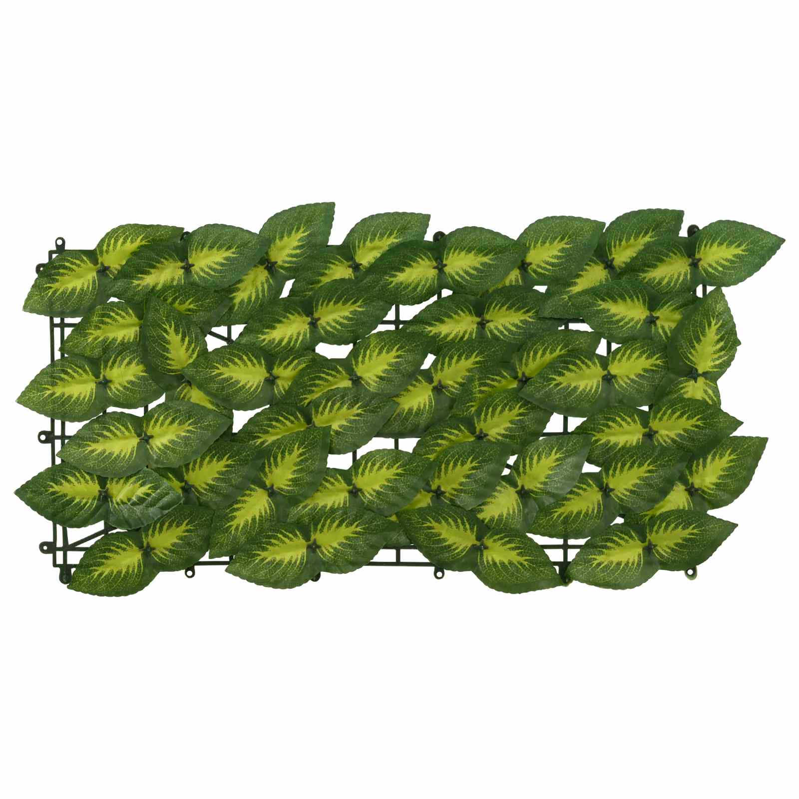 Balkongskärm med löv Grön och Gul 300 x 150 cm Polyeten och tyg