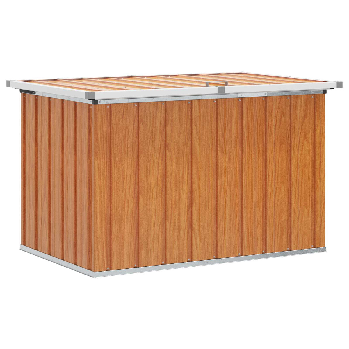 Utomhusförvaringslåda trä 109 x 67 x 65 cm Galvaniserat stål