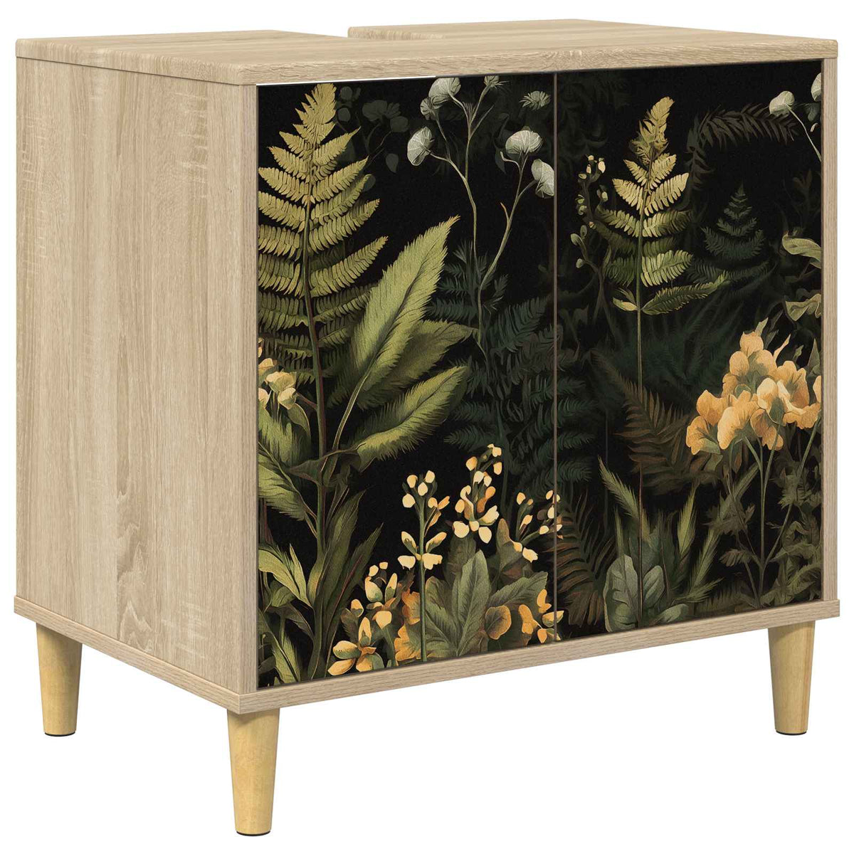 Badrumsskåp RHENEN Sonoma-ek 60 x 40 x 60 cm Konstruerat trä