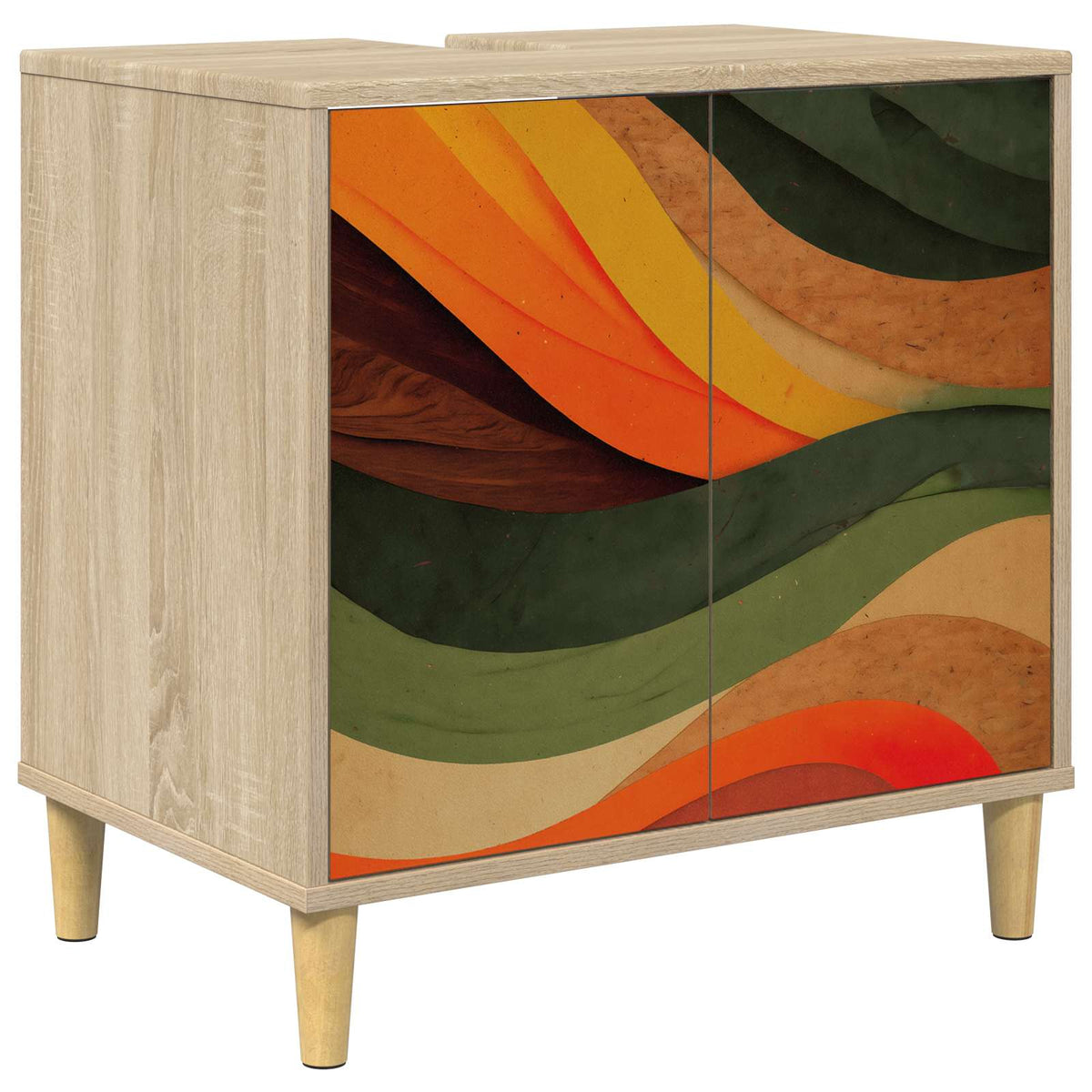 Badrumsskåp BONN Sonoma-ek 60 x 40 x 60 cm Konstruerat trä