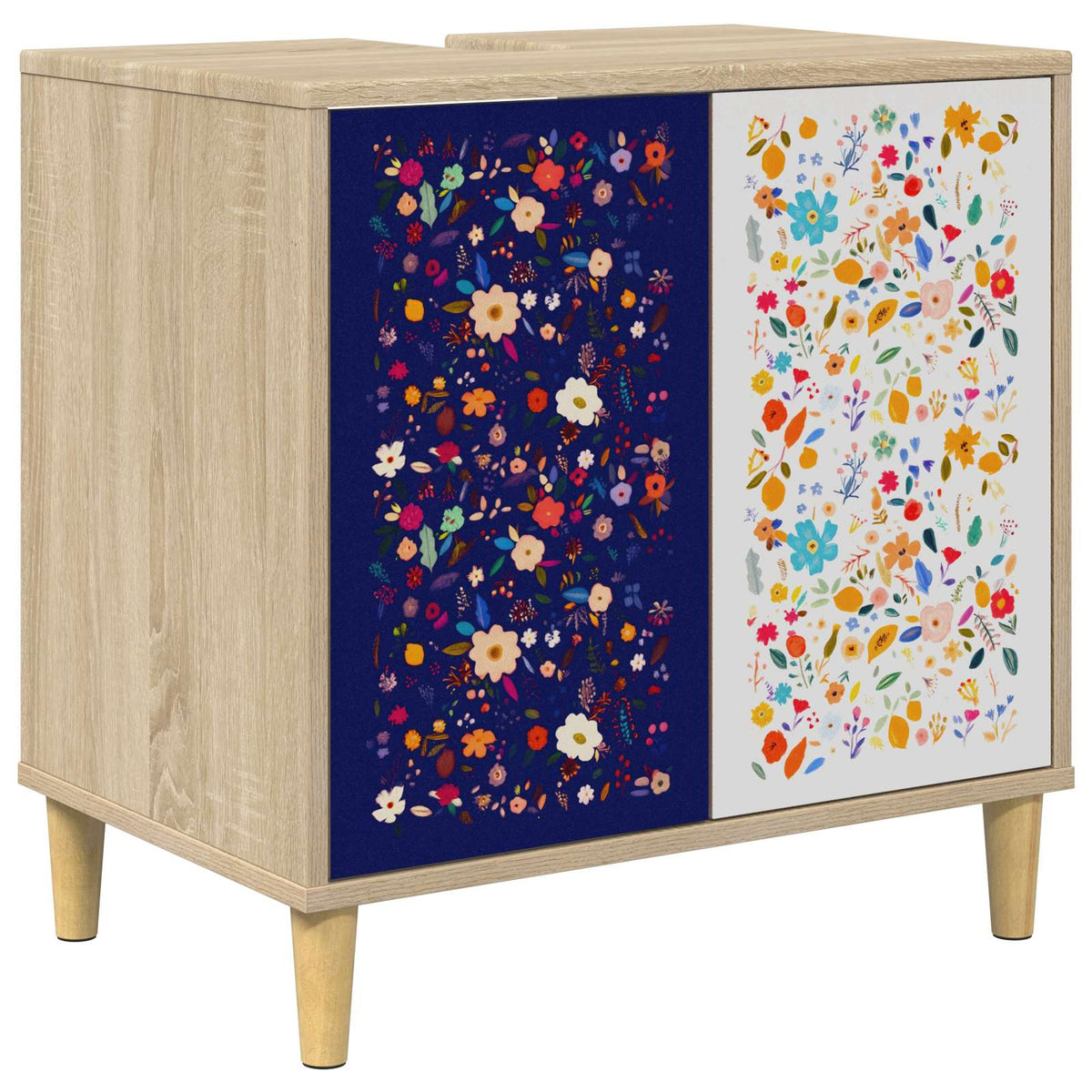 Badrumsskåp MAINZ Sonoma-ek 60 x 40 x 60 cm Konstruerat trä