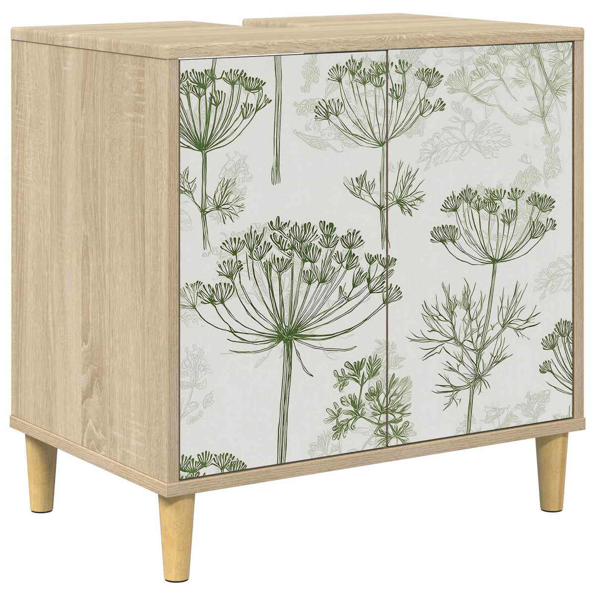 Badrumsskåp GOTHA Sonoma-ek 60 x 40 x 60 cm Konstruerat trä