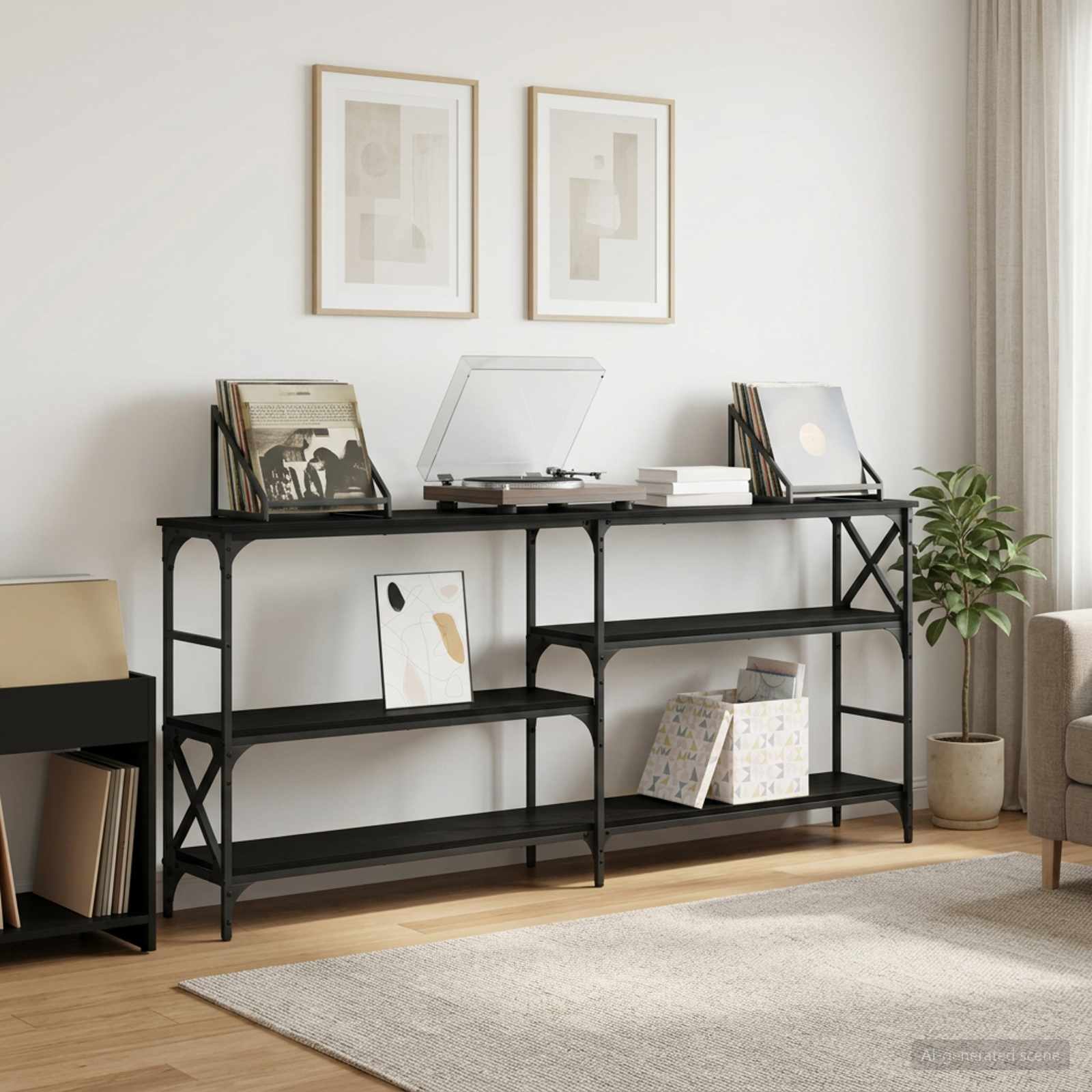 Konsolbord Svart ek 180 x 29 x 76,5 cm metall PB
