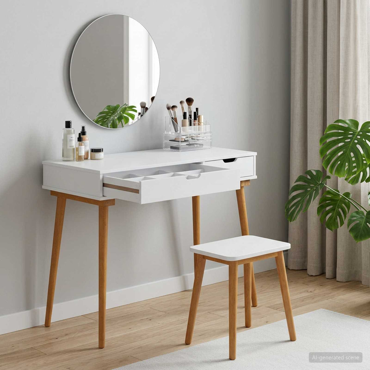 Smyckebord FAUSKE Vit 100 x 50 x 78 cm
