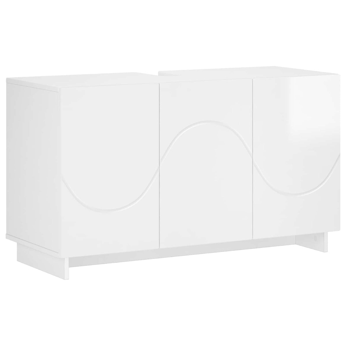 Badrumsskåp Vit högglans 101 x 41 x 58 cm Konstruerat trä