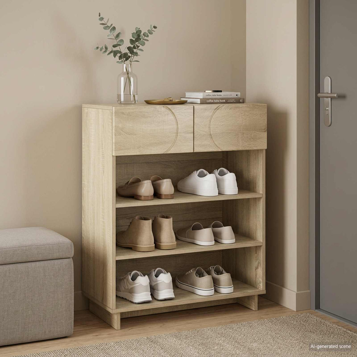 Skoskåp 73 x 38 x 87,5 cm Konstruerat trä Sonoma-ek
