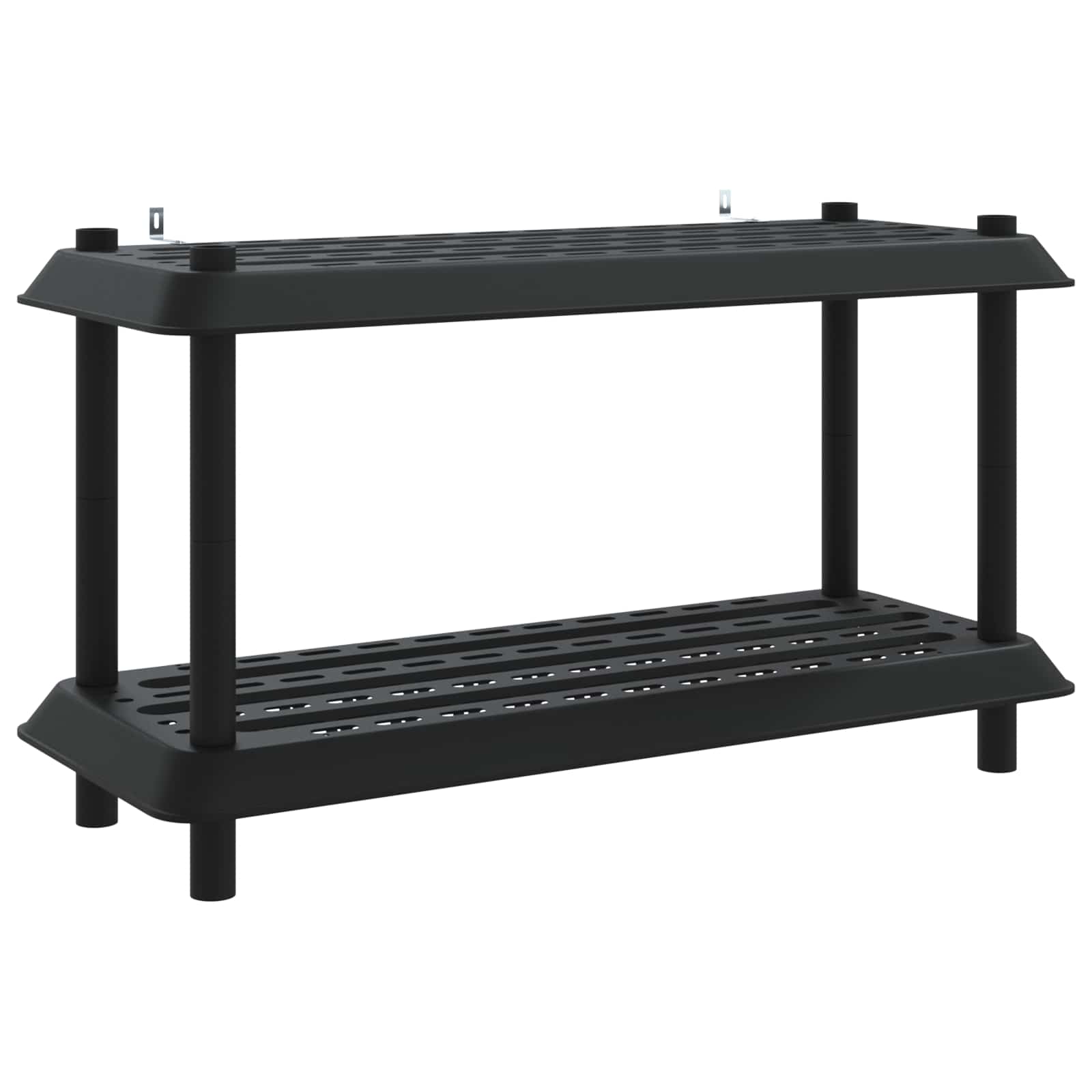 Hyllsystem 2 nivåer 100 x 40 x 55,5 cm PP Antracit