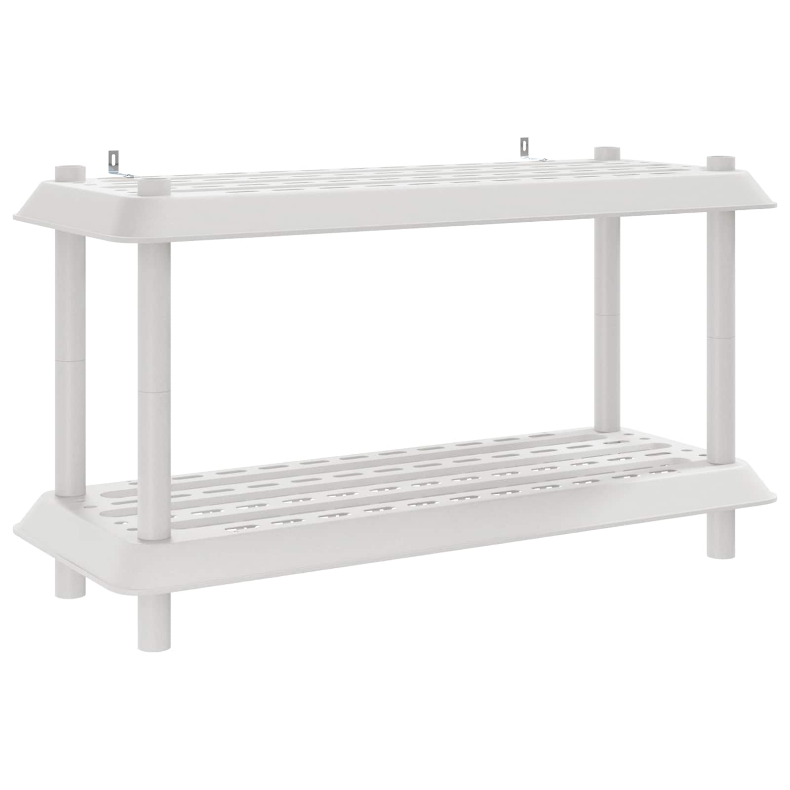 Hyllsystem 2 nivåer 100 x 40 x 55,5 cm PP Vit