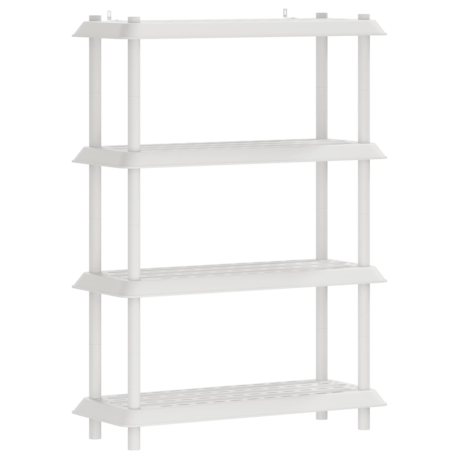 Hyllsystem 4 nivåer 100 x 40 x 136,5 cm PP Vit