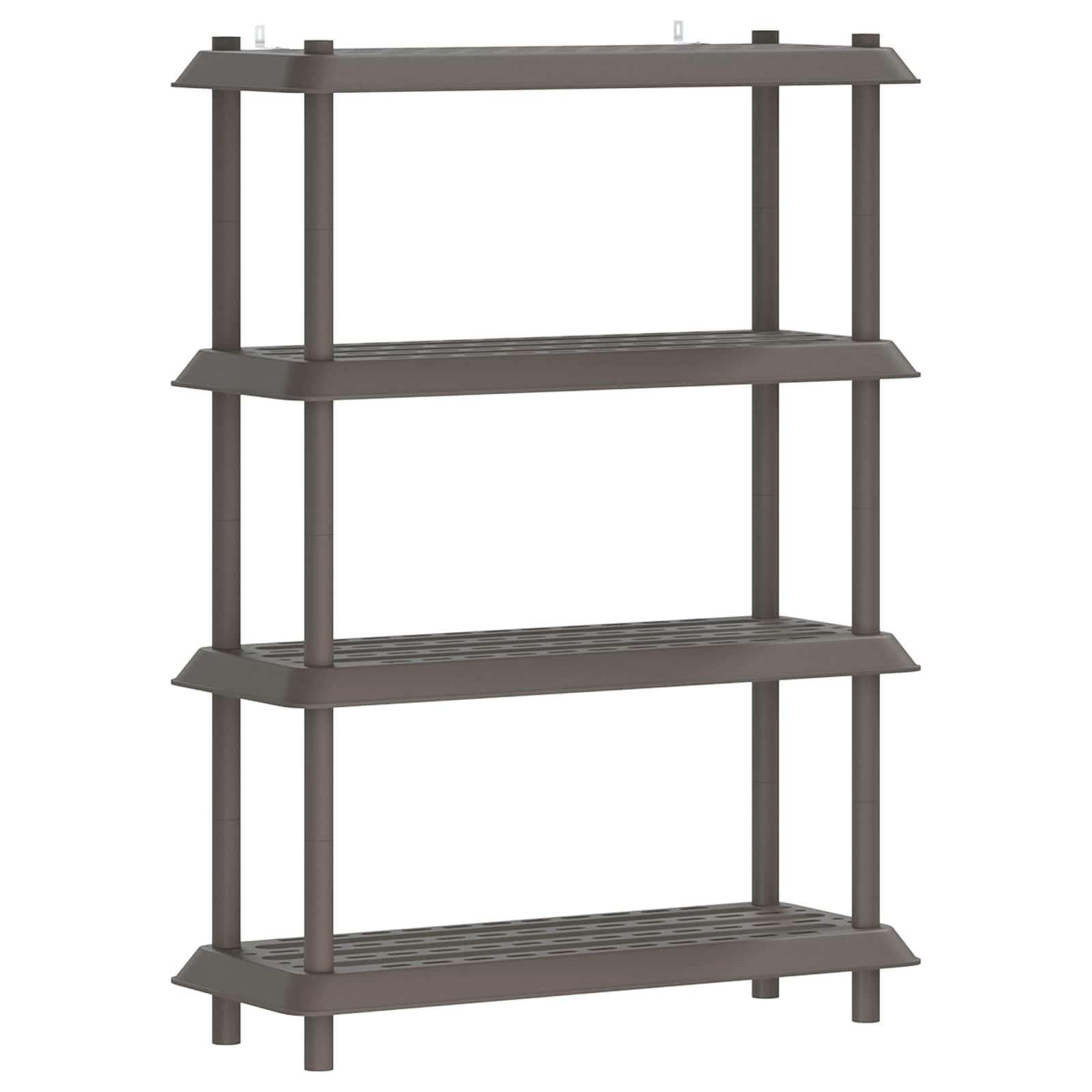 Hyllsystem 4 nivåer 100 x 40 x 136,5 cm PP Ljusgrå