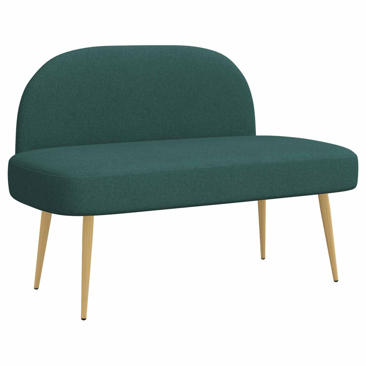 Klädd bänk med ryggstöd Mörkgrön 110 x 60 x 76 cm