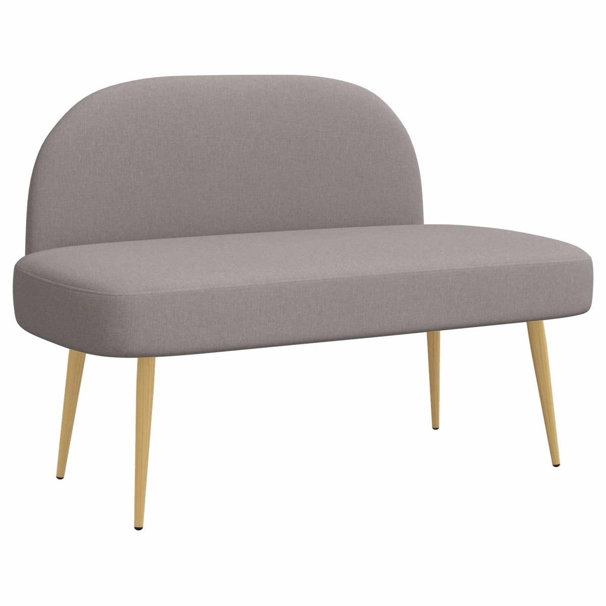 Klädd bänk med ryggstöd Taupe 110 x 60 x 76 cm