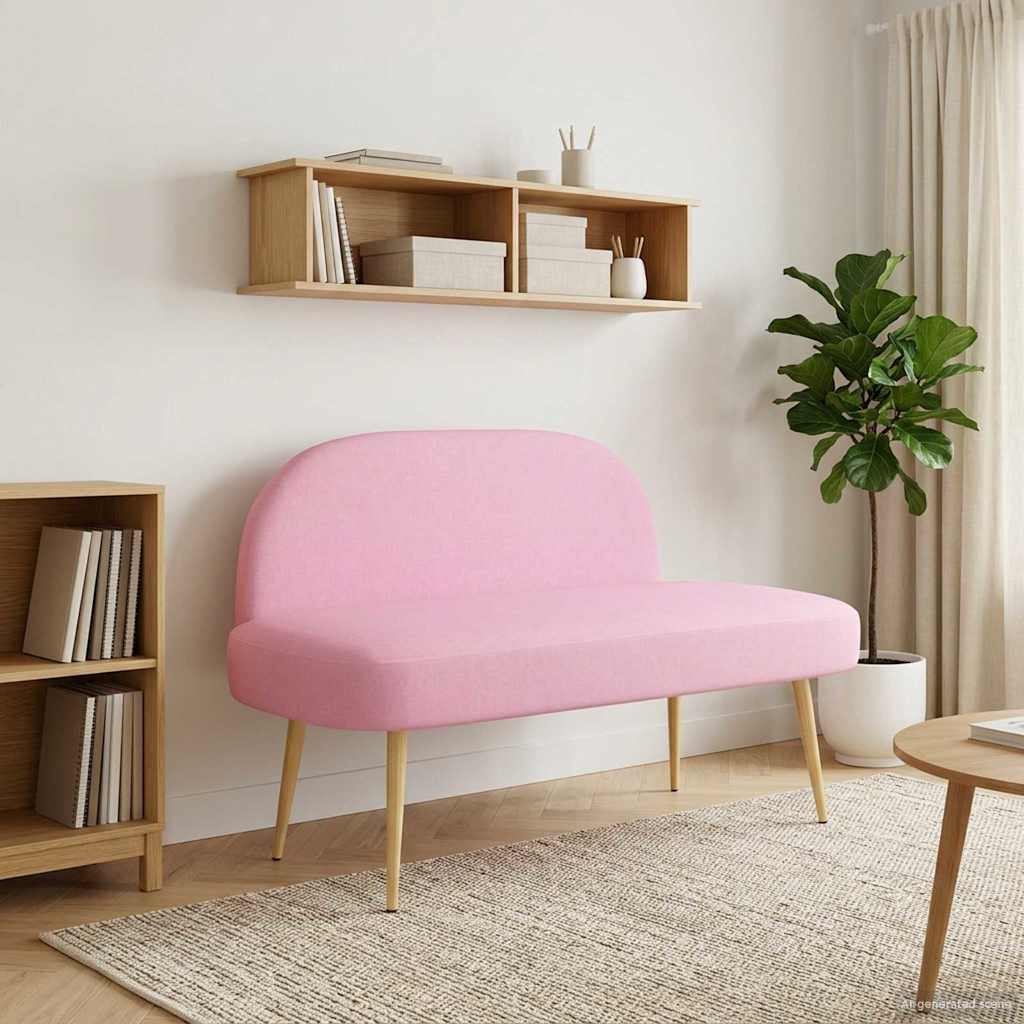 Klädd bänk med ryggstöd Rosa 110 x 60 x 76 cm