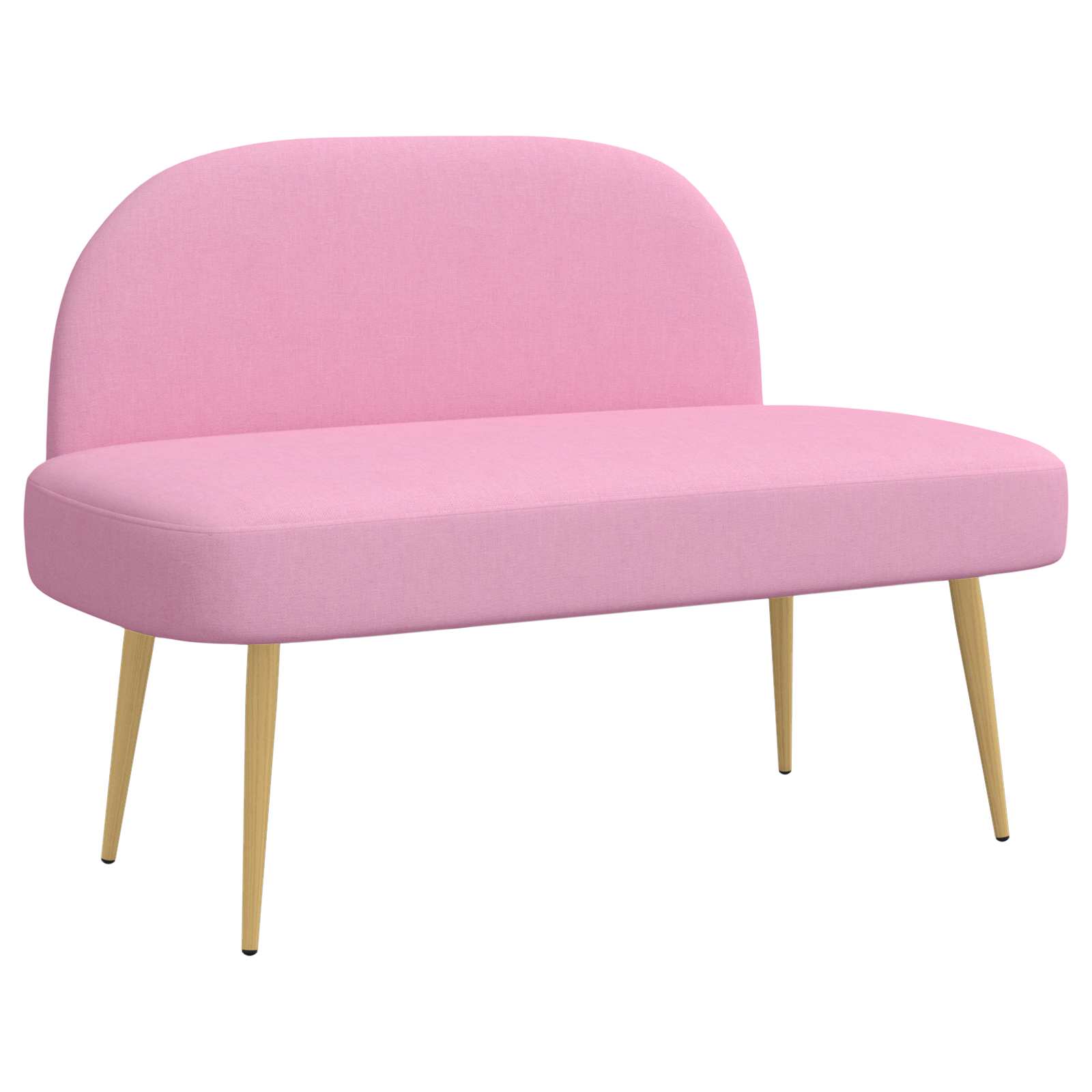 Klädd bänk med ryggstöd Rosa 110 x 60 x 76 cm