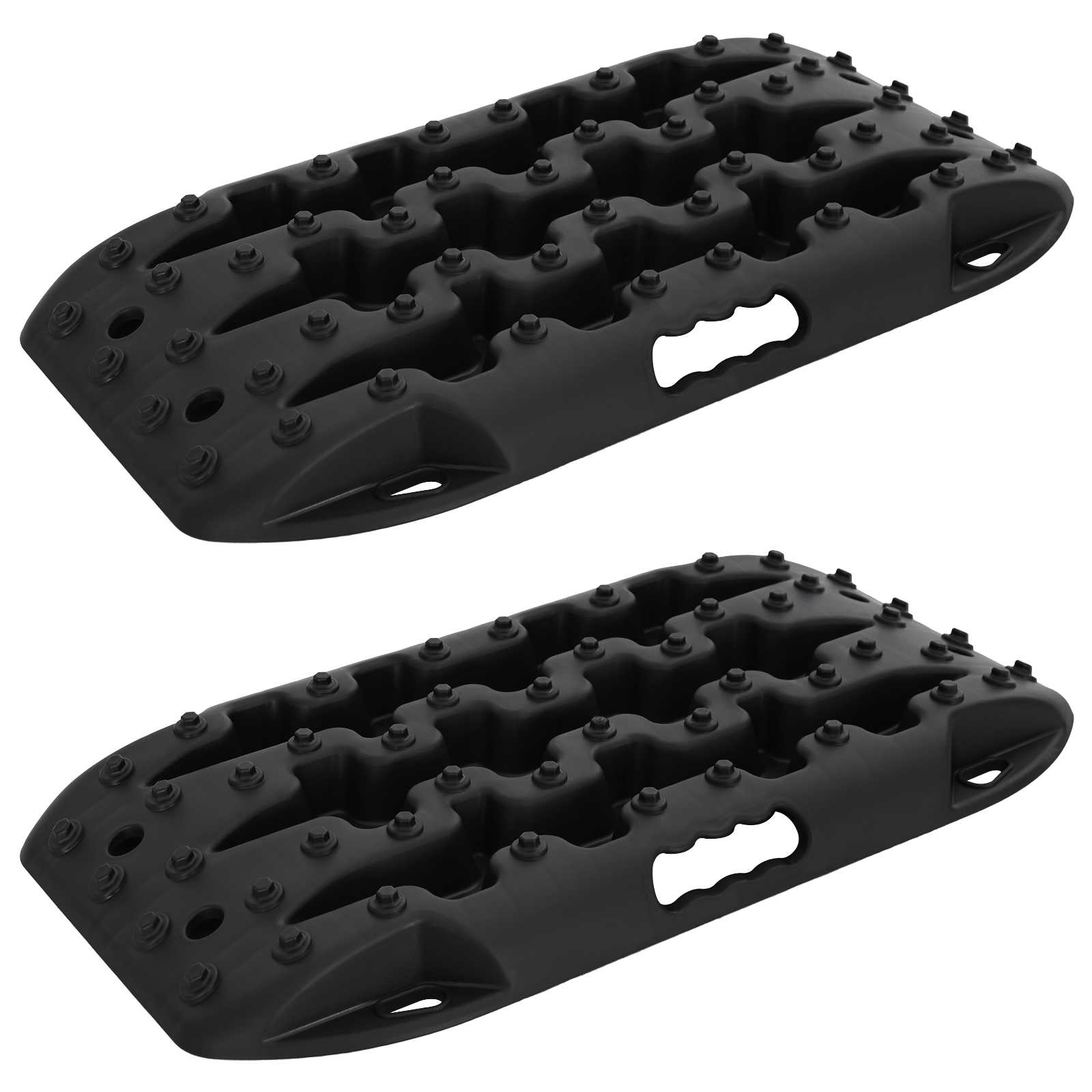 Traktionsplatta 2 st Svart 57,5x30,5x5,5 cm Förstärkt nylon